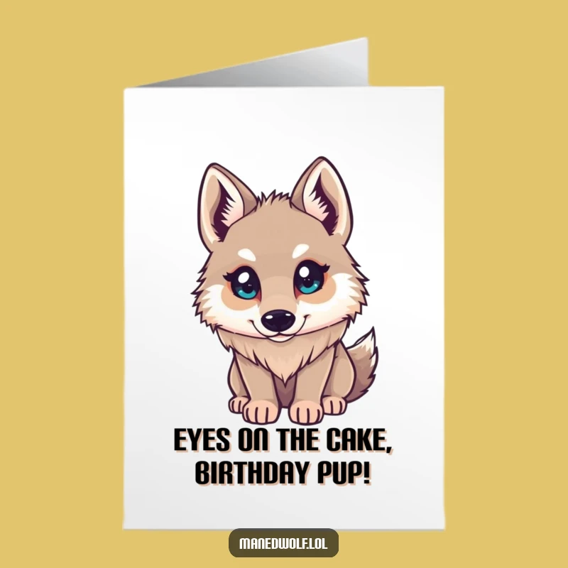 Free Printable Birthday Card: Curious Maned Wolf for a Wonder-Filled Day