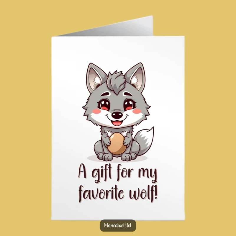 Free Printable Birthday Card: Grinning Maned Wolf Gift, Funny Downloadable Surprise