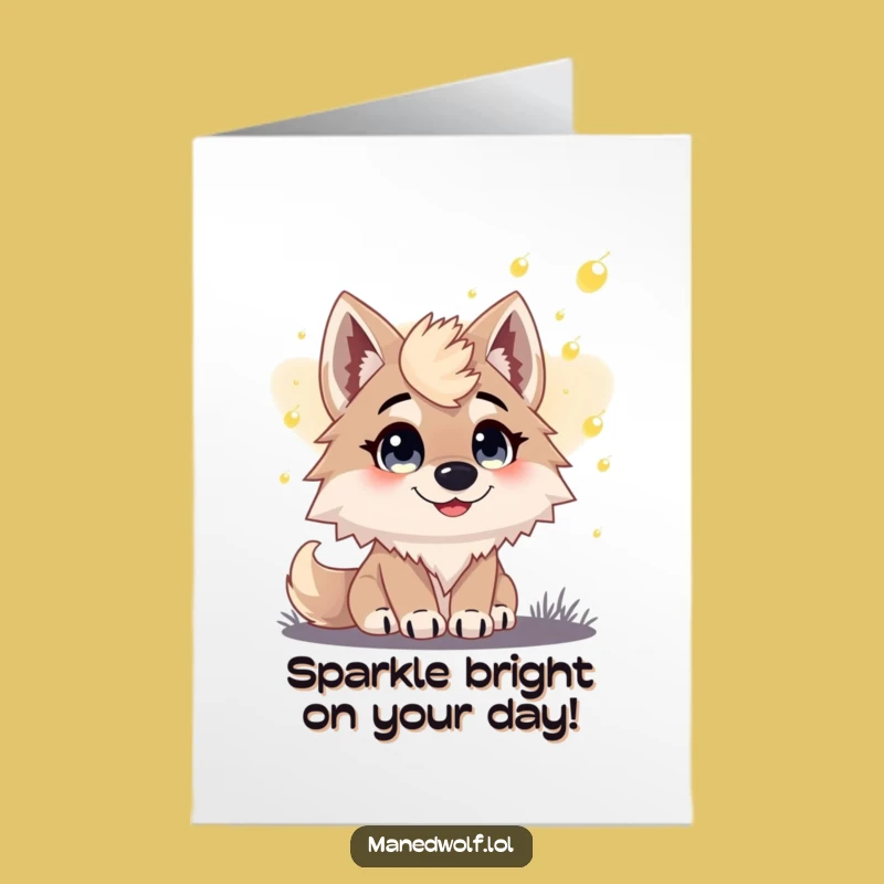 Free Printable Maned Wolf Firefly Birthday Card: Magical & Funny Downloadable Gift