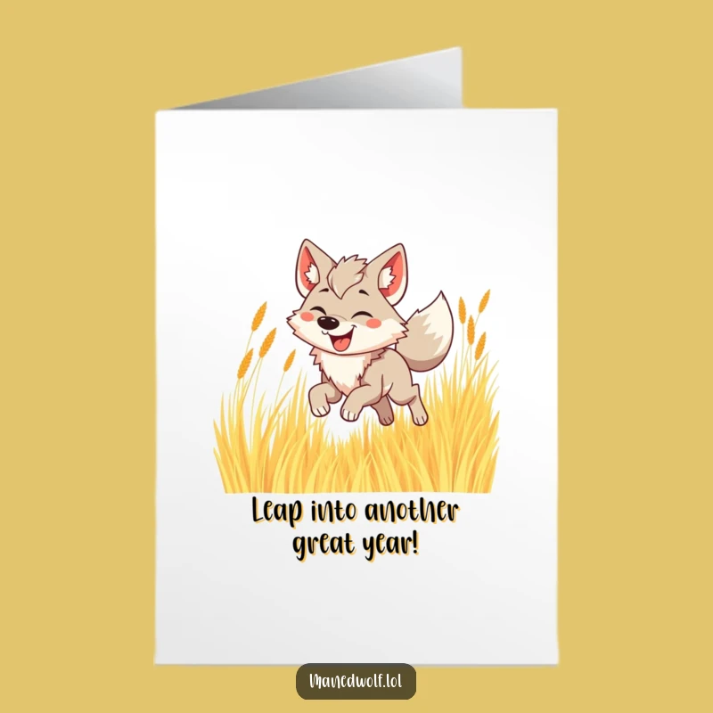 Free Printable Funny Maned Wolf Birthday Card Joyful Bound
