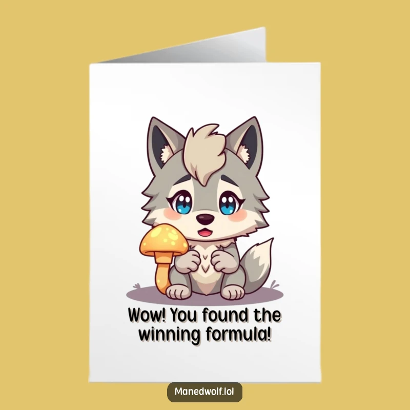 Free Printable Congrats Card: Maned Wolf's Surprising Discovery Gift!