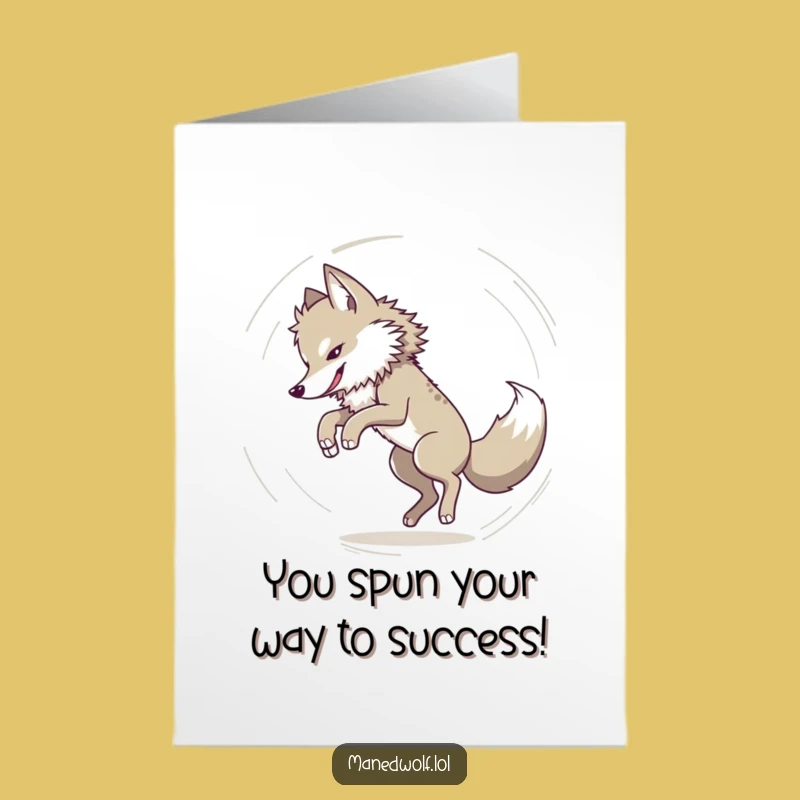 Free Printable Congrats Card: Maned Wolf's Dizzy Success, Downloadable Celebration