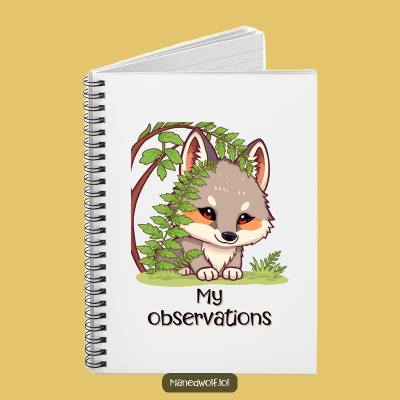 Funny Chubby Maned Wolf Notebook: Jot Down Curious Thoughts!