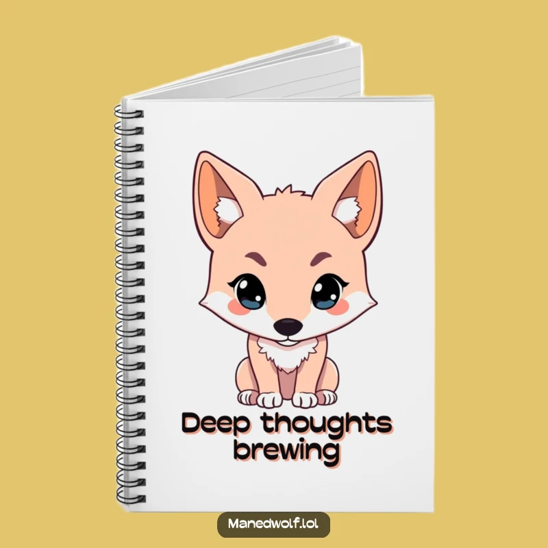Funny Kawaii Maned Wolf Notebook: Jot Down Ideas with Intense Focus