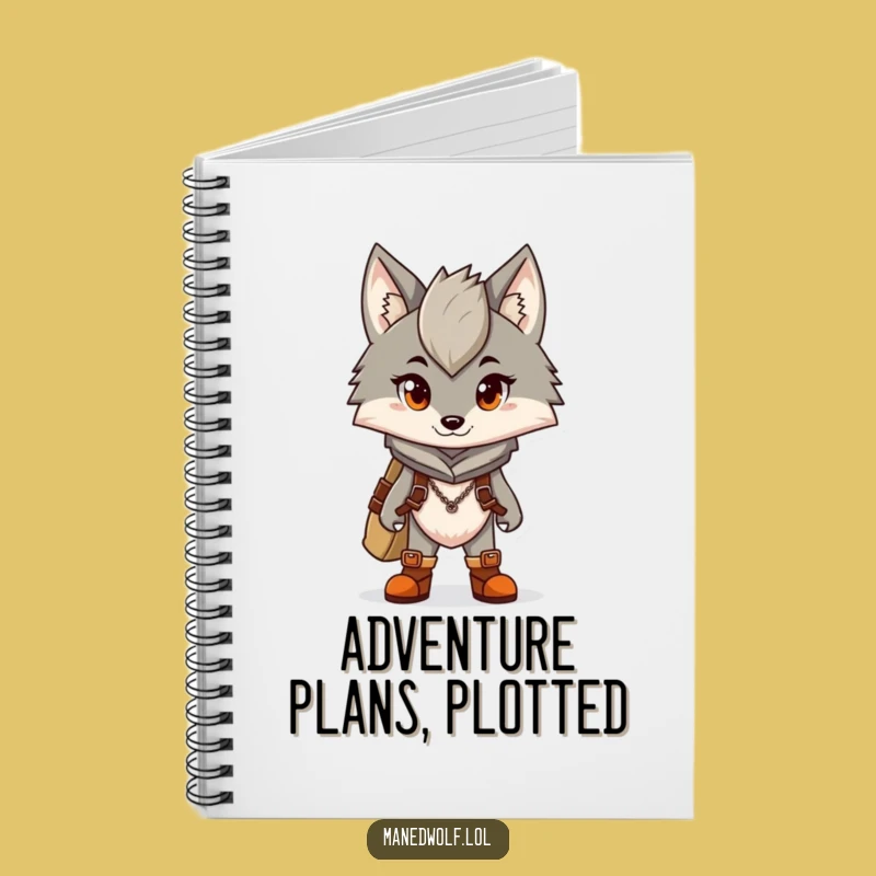 Funny Maned Wolf Adventure Notebook: Plan Your Journey, Humorous Gift for Explorers