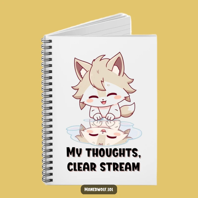 Funny Maned Wolf Giggling Notebook: Jot Down Happy Thoughts, Humorous Gift