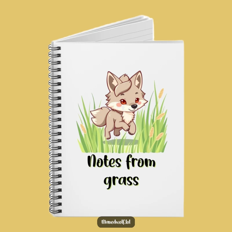 Funny Maned Wolf Trotting Notebook: Jot Down Happy Adventures