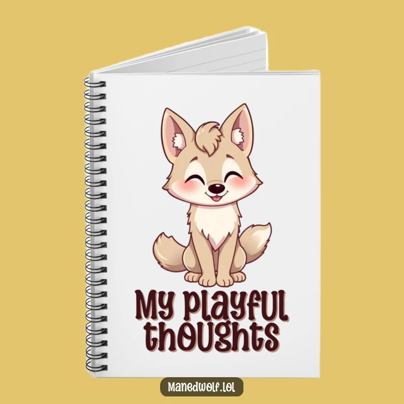 Funny Playful Maned Wolf Notebook - Friendly Journal Gift
