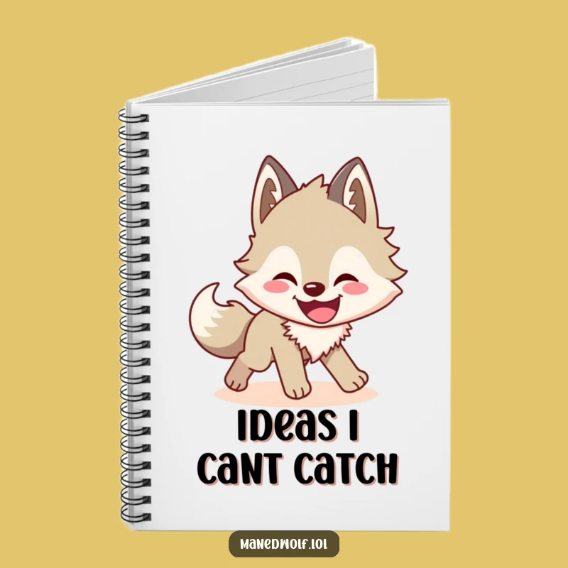 Funny Maned Wolf Shadow Chase Notebook: Jot Down Your Hilarious Thoughts!