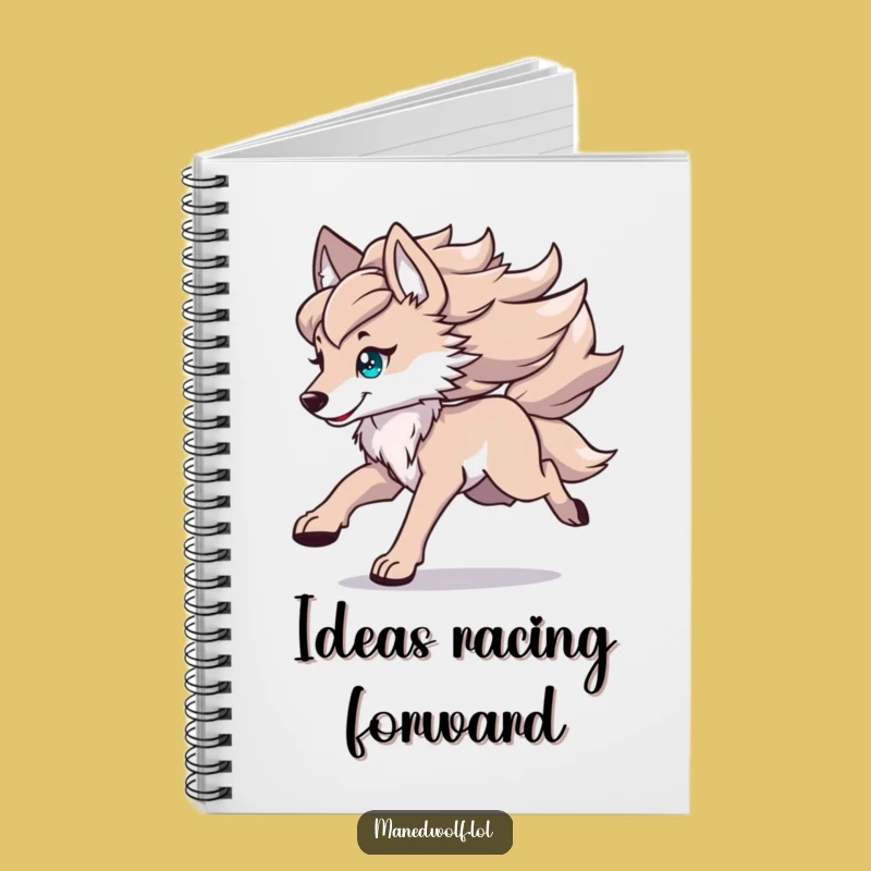 Funny Kawaii Maned Wolf Notebook: Capture Ideas with Flowing Mane Energy