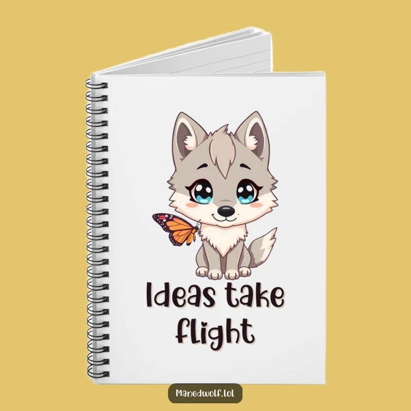 Funny Maned Wolf Surprise Notebook - Jot Down Your Surprised Thoughts!