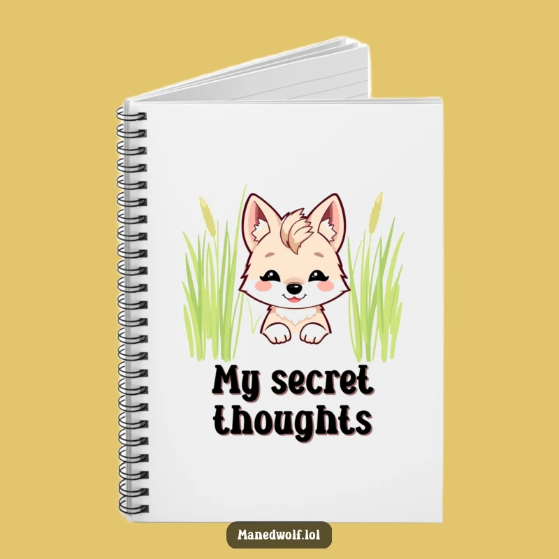 Kawaii Maned Wolf Notebook: Jot Down Funny, Cute Ideas!