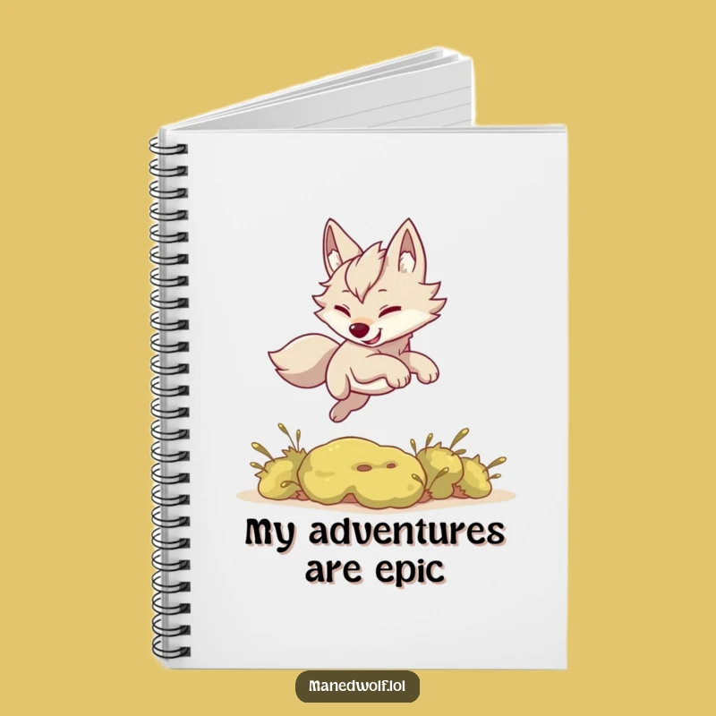 Funny Kawaii Maned Wolf Notebook: Journal Your Leaps, Cute Gift