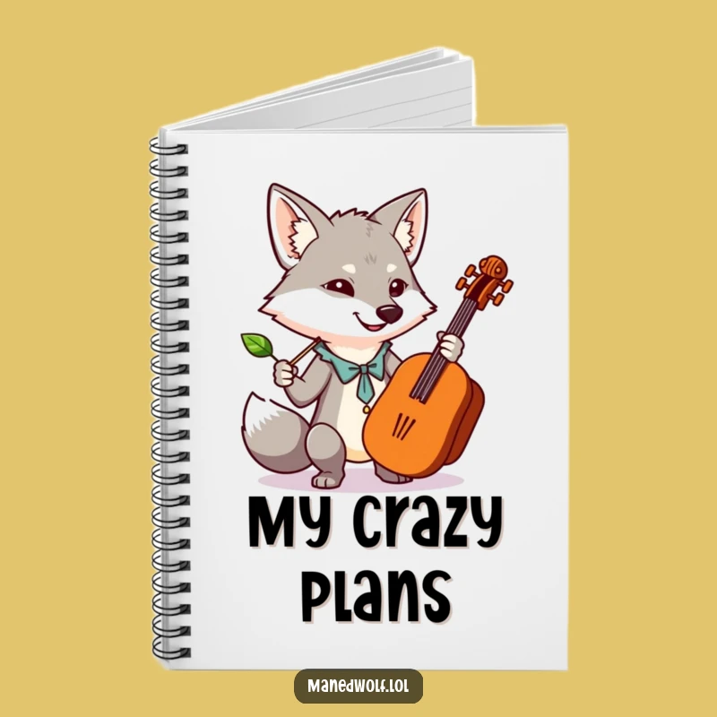 Funny Kawaii Maned Wolf Orchestra Notebook: Conductor Journal, Great Gift