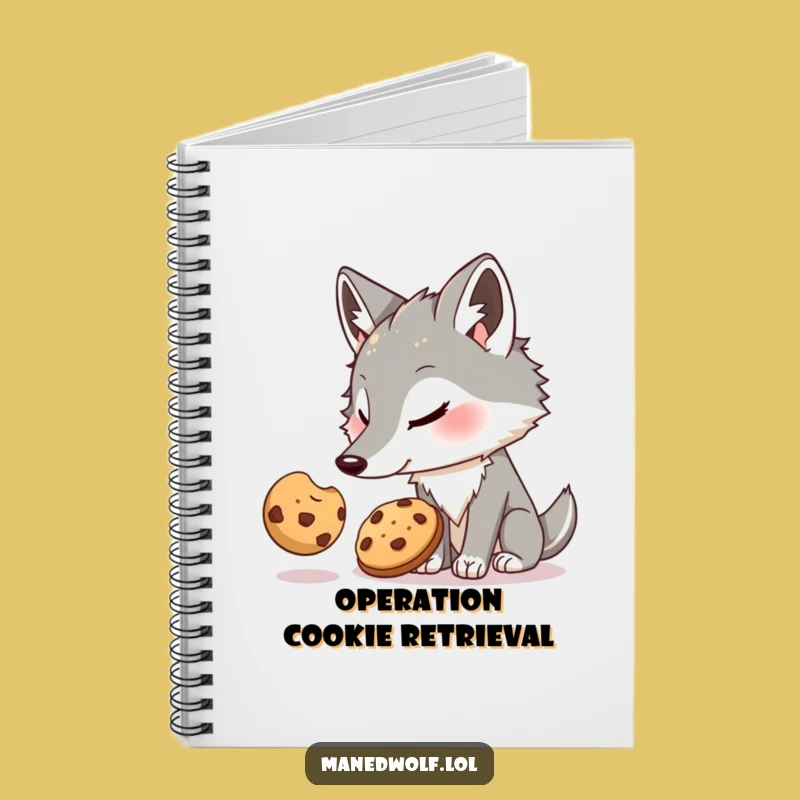 Funny Maned Wolf Goal Notebook - Hilarious Journal for Ideas