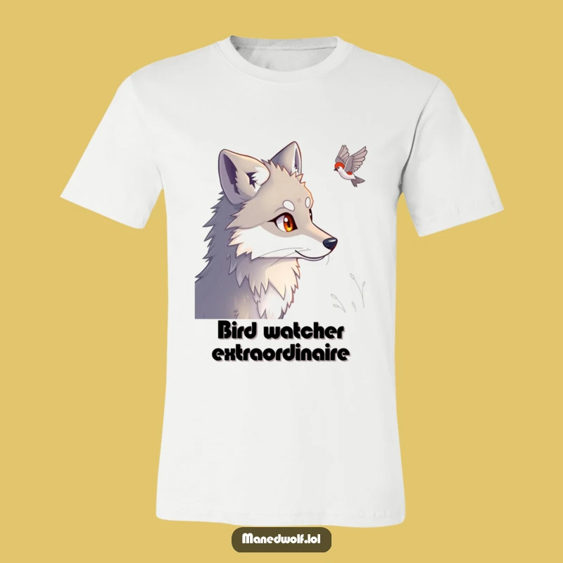 Funny Maned Wolf Staring T-Shirt - Hilarious Wildlife Tee