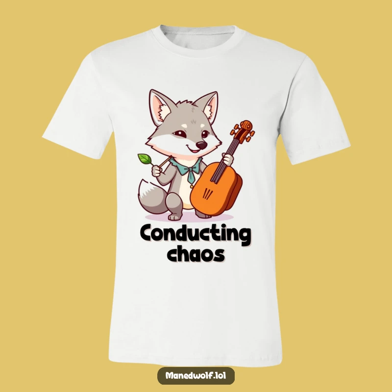 Funny Kawaii Maned Wolf Orchestra T-Shirt: Conductor Animal Tee, Unique Gift