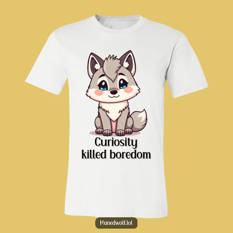 Funny Kawaii Maned Wolf T-Shirt: Curious Head Tilt Design