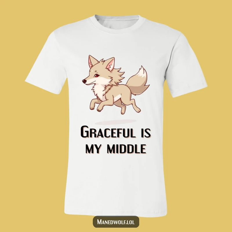 Graceful Maned Wolf Trot T-Shirt - Smooth Moves Funny Tee