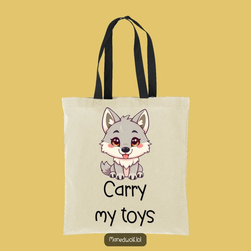 Funny Friendly Maned Wolf Tote Bag - Carry Fun Everywhere