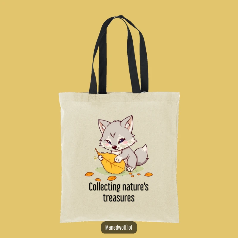 Funny Kawaii Maned Wolf Tote Bag: Carry Playful Charm Everywhere!