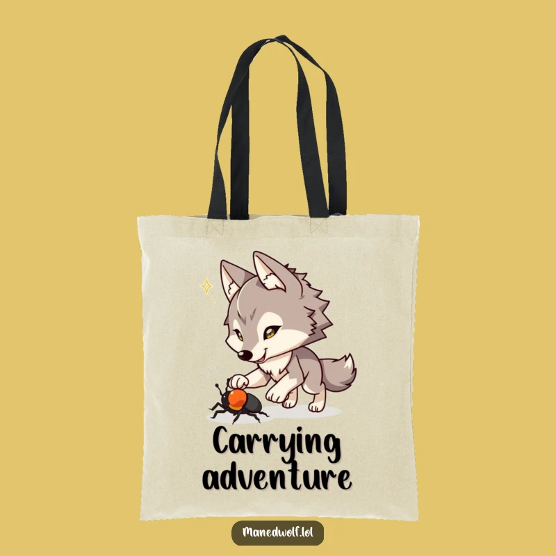 Funny Maned Wolf Tote Bag: Carry Your Playful Spirit!