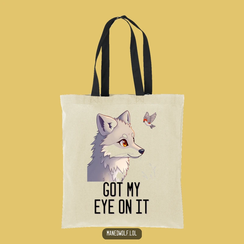 Funny Maned Wolf Tote Bag - Carry Your Essentials with Humor